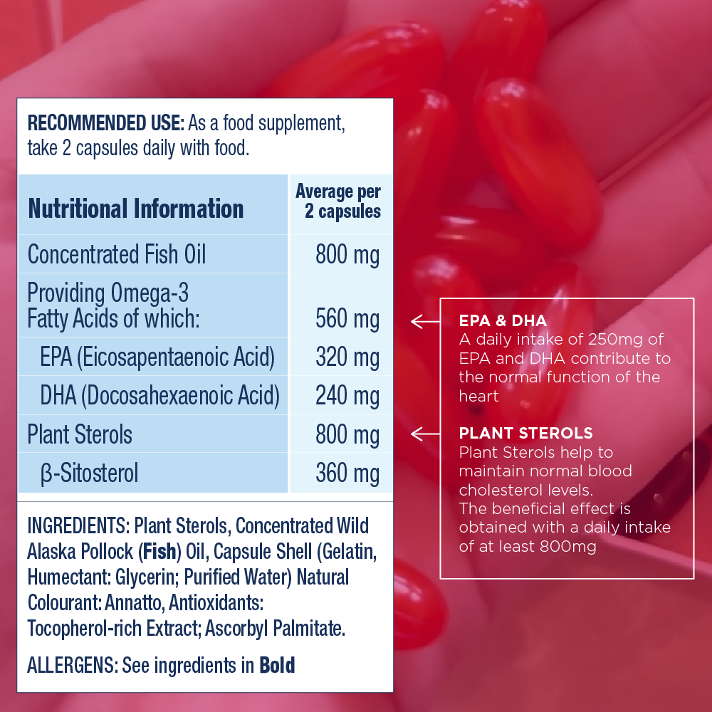 CHOLESTEROL  SUPPORT Omega-3 Fish Oil Caspsules