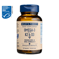 OMEGA-3 + K2 & D3 Omega-3 Fish Oil Capsules