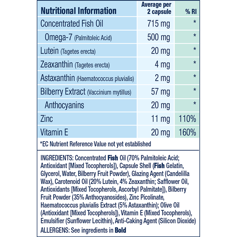 Bold Vision Omega-7 Fish Oil. 1 month supply. Best Before Jun 2027