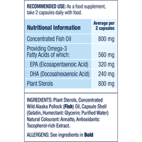 Cholesterol Support Omega-3 Fish Oil. 45 day supply. Best Before Mar 2027